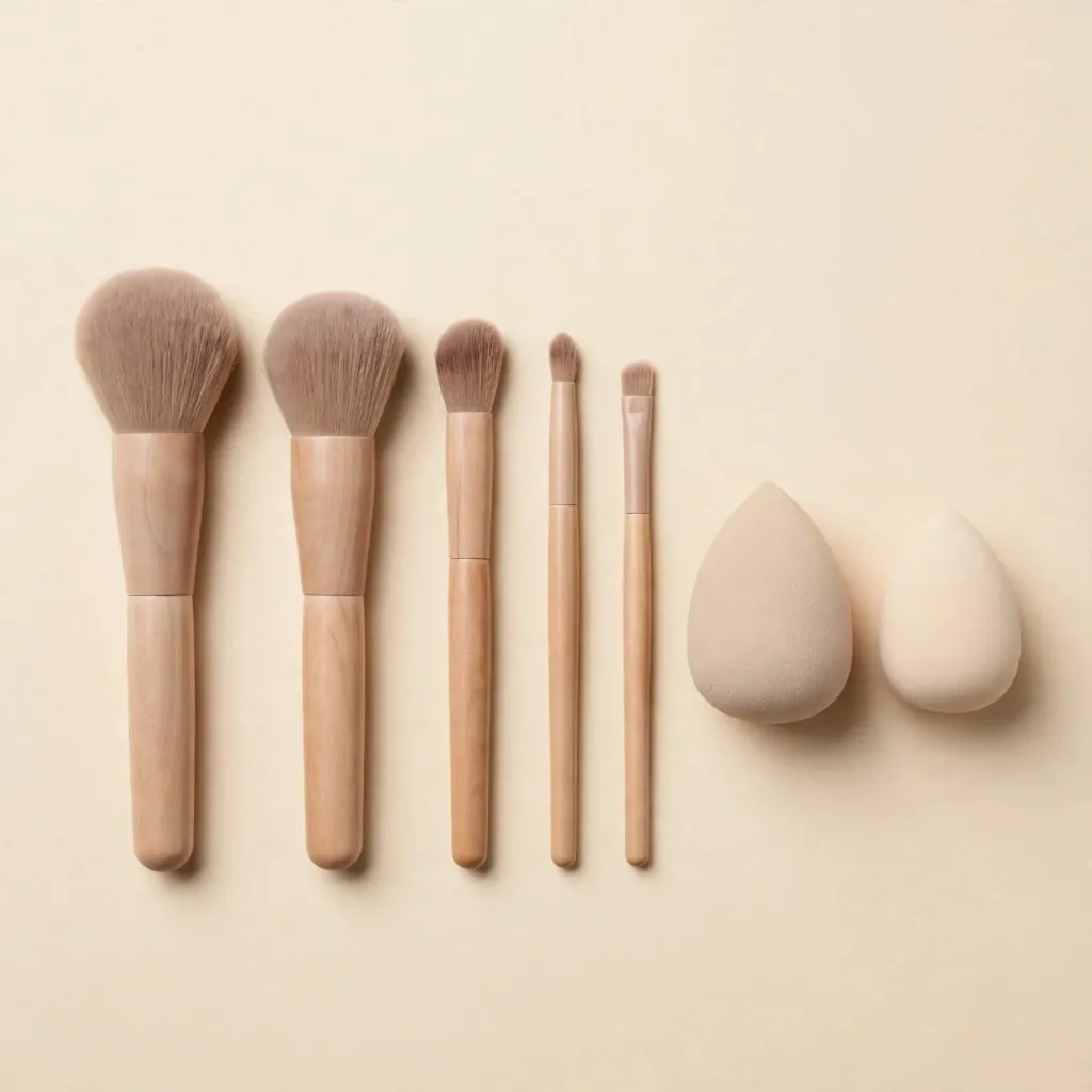 Makeup brushes and blending sponges