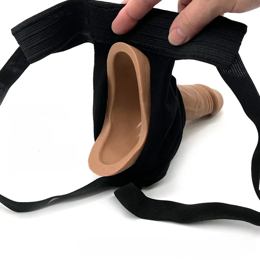 STP in a packing harness showing the back hollow funnel