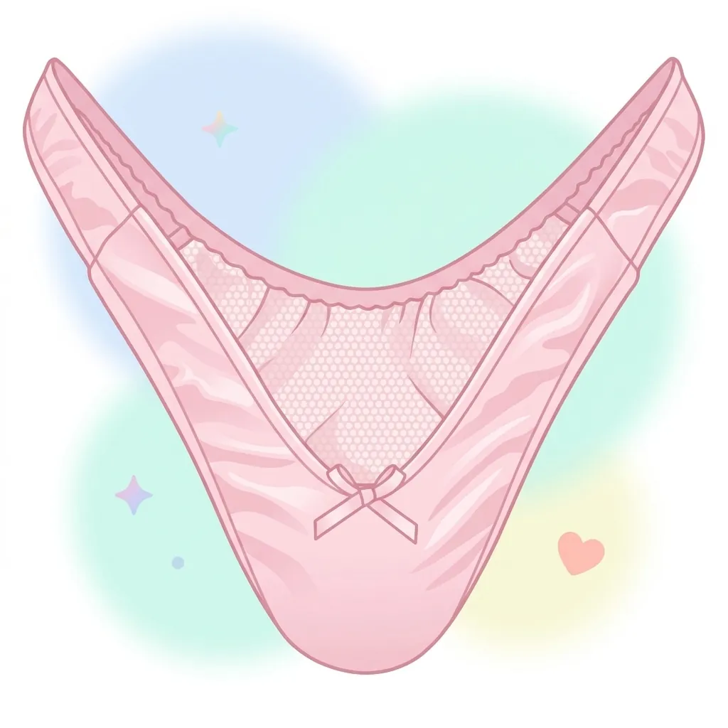 Cute Pink Satin Lingerie Gaff