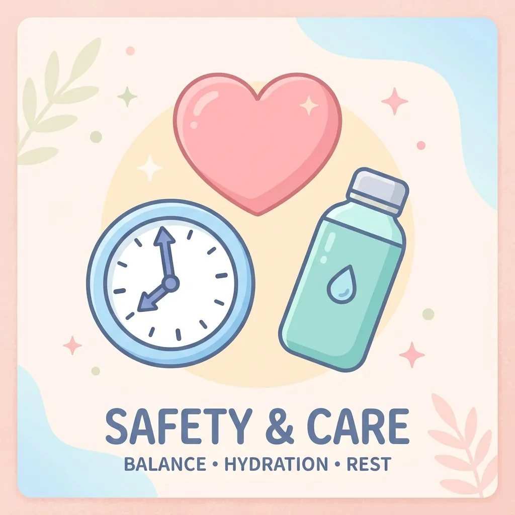 Health and safety icons for tucking