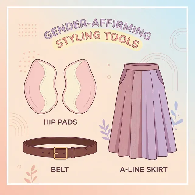 Gender-affirming styling illustration
