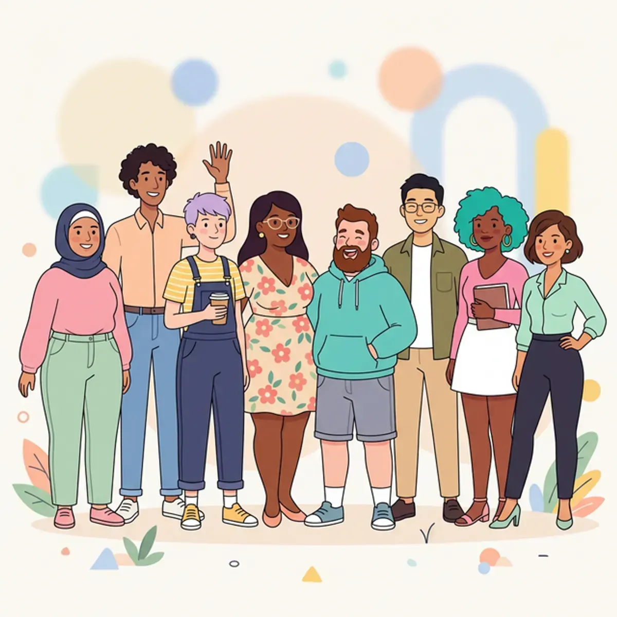 Diverse body types illustration
