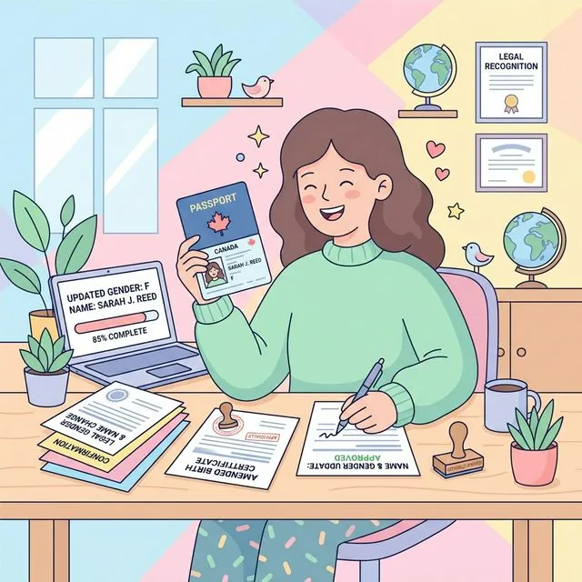 Legal document update illustration