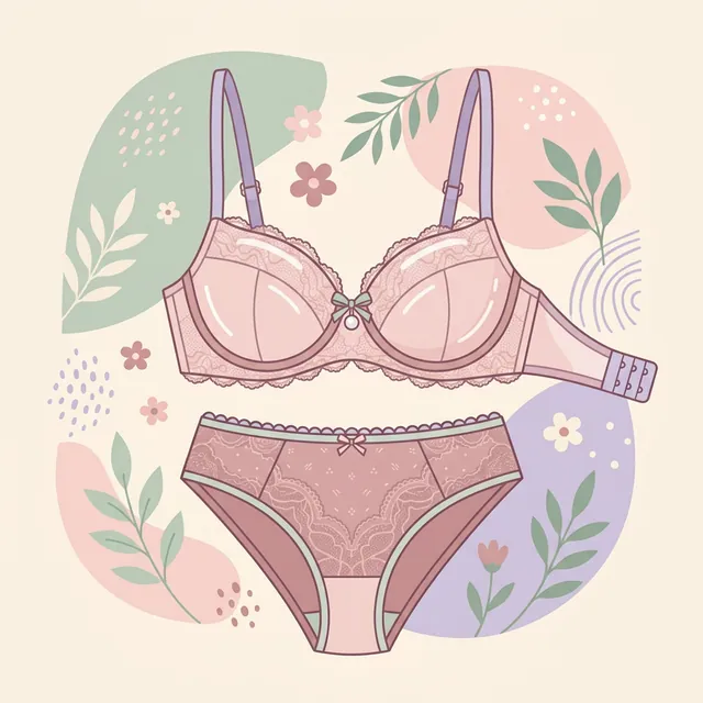 A 2D flat vector illustration of a push-up bra
