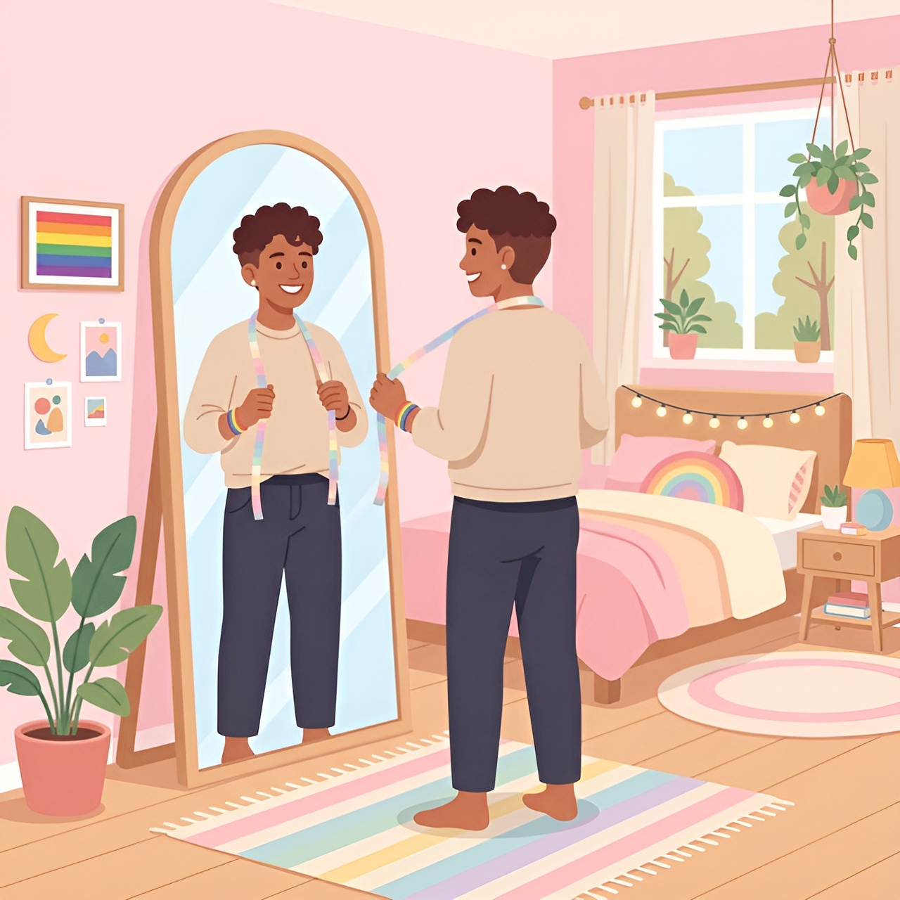 Person holding a measuring tape