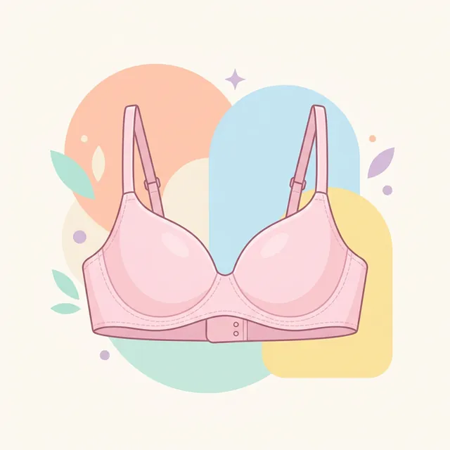 A 2D flat vector illustration of a T-shirt bra