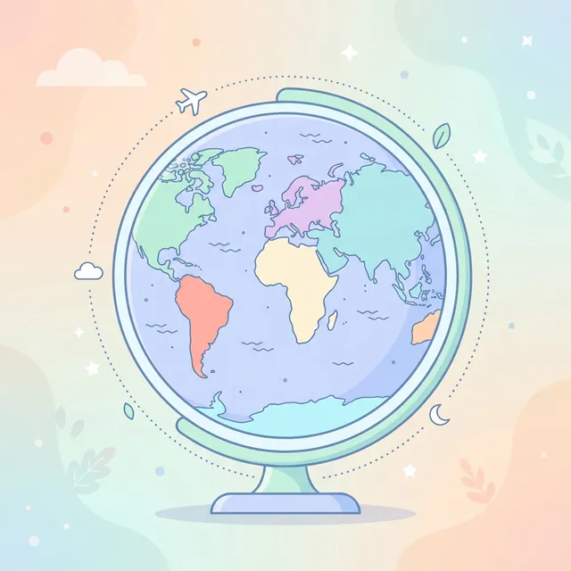 ලෝක සිතියමක් සහිත චිත්‍රයක්