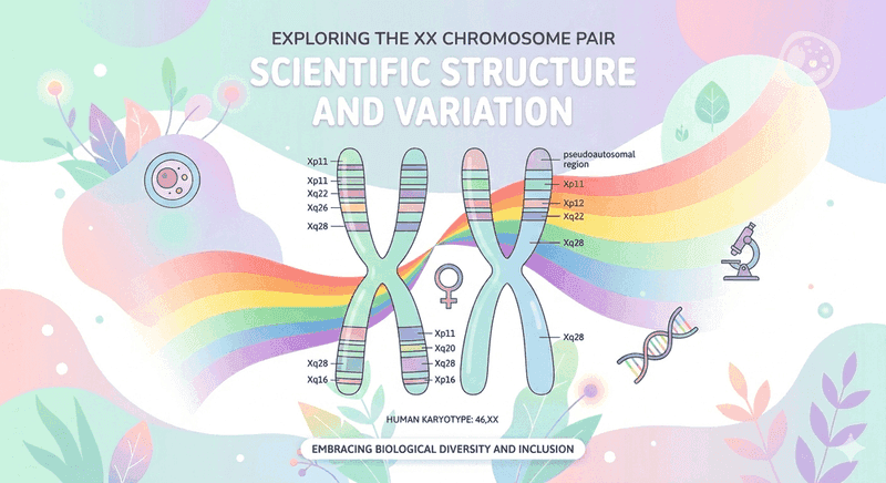 A clean, scientific illustration of the XX chromosome pair