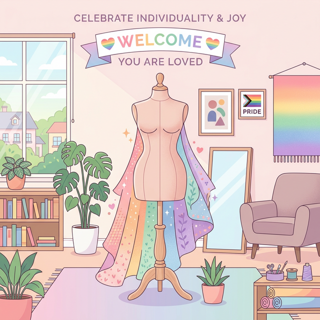 Stylized dress form mannequin showcasing feminine curves