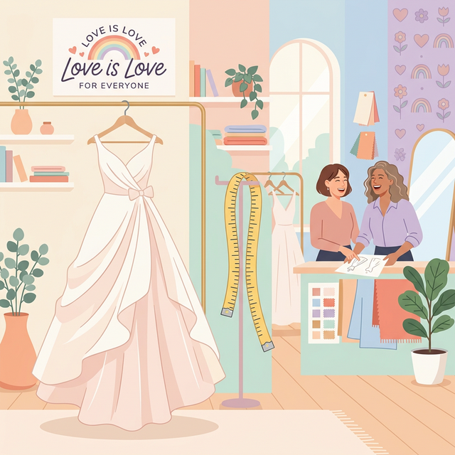 Stylized dress on a hanger